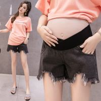 孕妇裤子牛仔短裤女夏季薄款打底裤托腹外穿时尚款潮妈夏装宽松女
