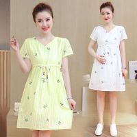 孕妇裙夏孕妇装短袖孕妇套装怀孕薄款宽松上衣连衣裙子夏季孕妇装