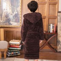 儿童睡袍男童浴袍秋冬季法兰绒睡衣中大童男孩珊瑚绒加厚款家居服