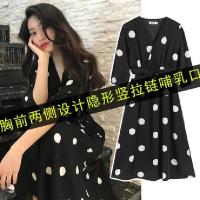 哺乳装外出时尚款夏装潮妈哺乳连衣裙孕妇装产后外穿喂奶衣服夏季