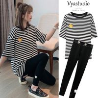 哺乳衣夏季外出时尚套装产后辣妈款哺乳期两件套上衣喂奶衣服夏天