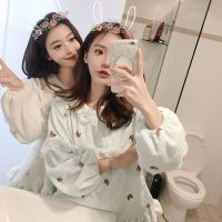 珊瑚绒睡衣女冬长袖韩版甜美可爱草莓加厚法兰绒保暖家居服套装秋