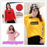 新款加绒加厚保暖产后可哺乳卫衣女时尚外出打底月子服辣妈喂奶衣