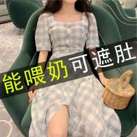哺乳衣外出孕妇装夏装辣妈款哺乳期女装连衣裙潮妈哺乳装外出时尚