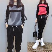 春秋哺乳套装加绒加厚金丝绒哺乳衣外出辣妈产后喂奶衣服两件套