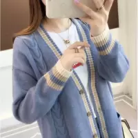 孕妇春季毛衣外套女开衫新款女装韩版宽松毛线针织衫慵懒风上衣潮