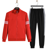 富贵鸟(FUGUINIAO)2020秋季新款运动套装男韩版潮流健身跑步宽松卫衣休闲两件套户外