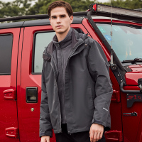 富贵鸟(FUGUINIAO)户外登山服情侣款秋冬工装保暖防寒外套可拆卸内胆三合一户外风衣