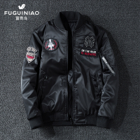 富贵鸟(FUGUINIAO)秋冬男士夹克欧美时尚加厚双面穿飞行棉衣棒球服外套户外保暖棉衣