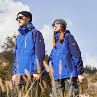 富贵鸟(FUGUINIAO)情侣三合一可拆卸女冬加绒加厚抓绒内胆登山滑雪外套户外风衣