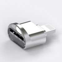 苹果手机tf读卡器otg平板转接头金属创意迷你手机u盘高速内存传输|高速银