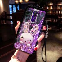 reno3手机壳a9女款流沙壳r17a7xk1a59a57a83a3a79a73兔子钻软