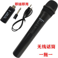 万能无线话筒家用唱歌ktv舞台演出音响通用u断一拖二手持麦克风