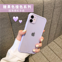 ins风透明磨砂苹果11promax手机壳iphonex/xs简约8plus高档se2边框xsmax全包网红7plus情