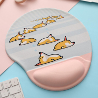 鼠标垫ins风马卡龙少女心韩国立体护腕手托可爱硅胶小号学生办公