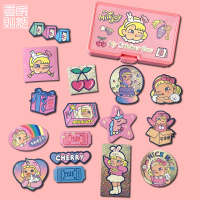 16张韩国ins棒棒糖女孩少女心笔记本电脑贴纸搭配手机壳防水贴画