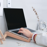 木质笔记本苹果电脑支架托架子 桌面ins悬空竖立式便携散热增高架