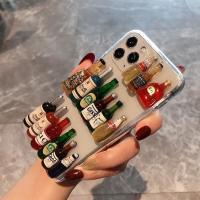 苹果11手机壳超市立体酒瓶华为nova6手机壳vivoy93手机套潮