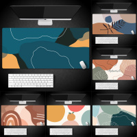 莫兰迪色块 简约电竞超大防水锁边游戏鼠标垫电脑键盘防滑桌垫