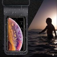 手机防水袋 潜水套 外卖触屏温泉游泳保护套苹果华为vivooppo通用|版[四重防水]黑色 [配送挂绳+臂带]