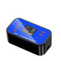 多口usb充电器工作室 手机快充头多孔苹果安卓通用插头插座10口|8口带数显