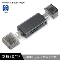 PZOZ苹果手机读卡器SD相机内存卡安卓|苹果/TYPEC接口支持SD/TF卡(苹果设备需下载app使用) USB2.0