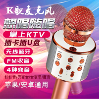 手机全民k歌麦克风无线蓝牙电脑家用唱歌神器ktv儿童话筒音响一体