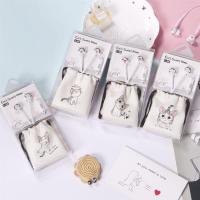 卡通创意个性k歌起司猫耳机入耳式耳塞带麦女生可爱韩版送收纳袋