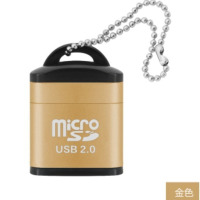 迷你读卡器tf读卡器usb2.0高速汽车载通用读卡器小读卡器高速|金色