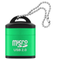 迷你读卡器tf读卡器usb2.0高速汽车载通用读卡器小读卡器高速|绿色