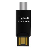 苹果手机读卡器iphone/ipad 安卓手机tf卡读卡器type-c手机读卡器|type-c+USB二合一黑