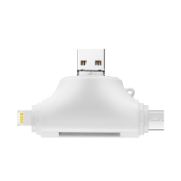 苹果手机读卡器iphone/ipad 安卓手机tf卡读卡器type-c手机读卡器|苹果/安卓/电脑四合一读卡器白