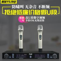 英国vllbo家用ktv卡拉ok一拖二u段无线话筒演出会议k歌无线麦克风