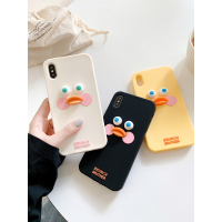 11Pro立体鸭子手机壳苹果8plus硅胶iPhoneX苹果XR手机壳7plus玻尿酸鸭可爱iphone6s/xsmax