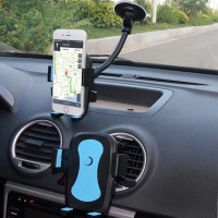 车载多功能长管手机支架 吸盘式加长导航支架 挡风玻璃出风口支架