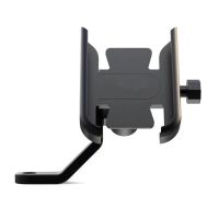 可充电铝合金支架摩托车电动车电瓶车手机支架自行车导航车载支架|铝合金[加厚款]不充电后视镜黑