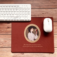 CCC原创设计艺术复古油画鼠标垫 红色看书女加厚笔记本滑标垫