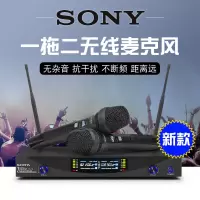 索尼无线话筒一拖二家用舞台唱歌ktv专用专业卡拉ok户外麦克风