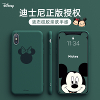 正版迪士尼iPhoneX手机壳iPhoneXsMax苹果XR液态硅胶米奇防摔全包sxmax保护套XSMax潮牌男网红女m