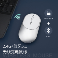 可充电式蓝牙无线鼠标双模无需USB接收器5.0静音简约文艺可爱女生苹果IPAD华为m6平板matepadpro安卓手机通