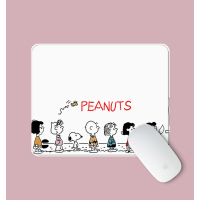 卡通可爱小号鼠标垫方形情侣史努比25cm中号桌面游戏蚕丝纹薄皮垫