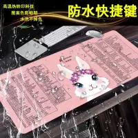 防水办公快捷键大全鼠标垫定制卡通可爱书桌垫防污游戏电竞加厚男