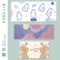 超大定制鼠标垫卡通可爱高灵敏防滑办公学款书桌垫可水洗电脑垫简约习游戏电竞加厚锁边通用桌面垫ins风加长