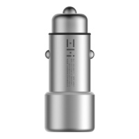 ZMI车载充电器单口QC3.0手机车充一拖二USB快充汽车多功能点烟器|银色