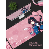 DVA鼠标垫守望超大鼠标垫粉色女生加厚宋哈娜源氏游戏英雄桌垫