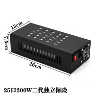 20 30 40 60口苹果安卓智能手机多口usb充电器工作室多孔插座快充|25口200w二代(保险)送10条线+支架