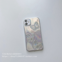 *SHERRY*ins网红同款镭射闪粉蝴蝶适用苹果11XR7pXSproMAX手机壳