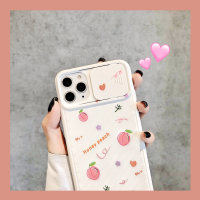 草莓水蜜桃推拉壳适用11Pro/Max苹果X/XS/XR/SE手机壳iPhone7p女8plus