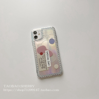 *SHERRY*ins冷淡风简约文字+镭射纸适用苹果11XR7pXSproMAX手机壳