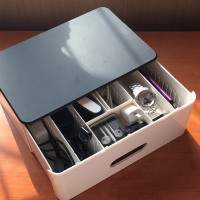 数据线收纳盒数码包苹果手机耳机u盘硬盘充电器家用桌面整理神器